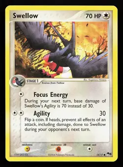 Swellow 15/17 Common POP Series 1 Pokemon Card - Image 1