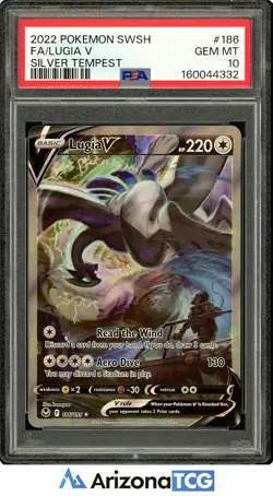 Pokemon 2022 Lugia V 186/195 Alt Art Silver Tempest GEM MINT PSA 10 - Image 1