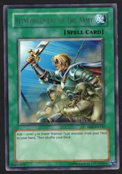Yugioh Reinforcement of the Army DB2-EN147 Rare - LP - Image 1