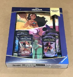 TCG Disney Lorcana Portfolio Bundle 4 Booster Packs & 1 Card Portfolio New - Image 1