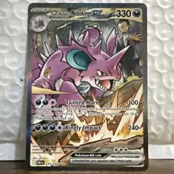 Team Rocket's Nidoking ex 233/182 SV10 Destined Rivals SIR Holo English 330HP - Image 1