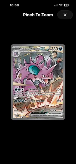 Team Rocket's Nidoking ex 233/182 SV10 Destined Rivals SIR Holo English 330HP - Image 4