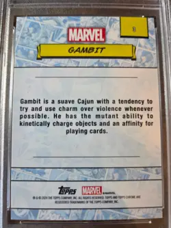 2024 Topps Chrome Marvel Sapphire Gambit Green 12/99 PSA 9 Mint #3 X-Men - Image 4