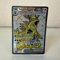 Pokemon TCG Tyranitar ex 211/197 Sv03 Obsidian Flames Full Art Tera Holo - Image 1