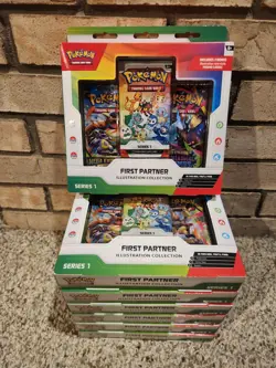 Pokemon TCG First Partner Illustration Collection Series 1 LOT OF 7 NEW SEALED - Image 1