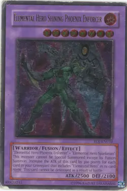 Yugioh Elemental Hero Shining Phoenix Enforcer EOJ-EN033 Ultimate Rare MP - Image 1