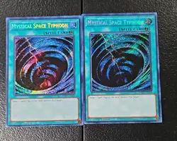Mystical Space Typhoon Secret Rare Yugioh Card RA02-EN048 Rarity Collection II - Image 1