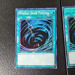 Mystical Space Typhoon Secret Rare Yugioh Card RA02-EN048 Rarity Collection II - Image 2
