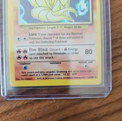 Pokemon TCG Ninetales Flame Base Set Card 12/102 Holographic Rare, 1999 WOTC - Image 4