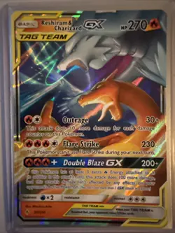 Pokemon TCG Reshiram Charizard Tag Team GX Unbroken Bonds Holo Ultra Card 20/214 - Image 1