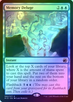 Memory Deluge Foil (062) Innistrad: Midnight Hunt MID MTG Magic - Image 1