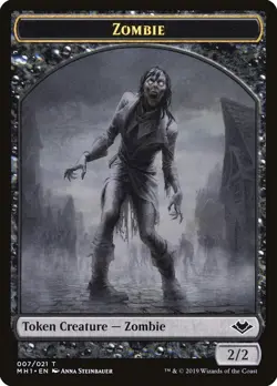 Zombie Foil Token (007) Modern Horizons MH1 MTG Magic - Image 1
