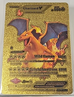 2022 POKEMON CHARIZARD V WILD FLAMES GOLD CARD 508HP MP “Fan Art “ (2) - Image 1