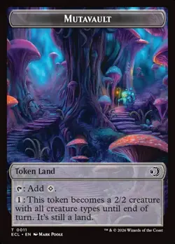 Mutavault (011) // Elk (002) Token Lorwyn Eclipsed ECL MTG Magic - Image 1