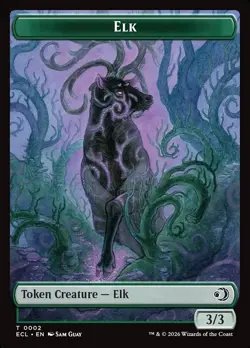 Mutavault (011) // Elk (002) Token Lorwyn Eclipsed ECL MTG Magic - Image 2