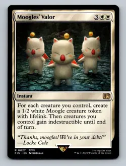 Moogles' Valor 27 Rare FINAL FANTASY Magic: The Gathering Near Mint - Image 1