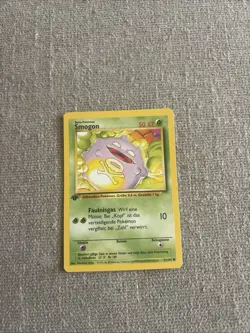 Koffing German 1st Edition Base Set Pokemon Card Vintage WOTC - Image 1