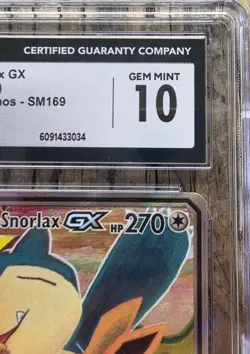 2019 CGC 10 Eevee & Snorlax GX SM169 Black Star Promo Tag Team Tin Pokemon Card - Image 3