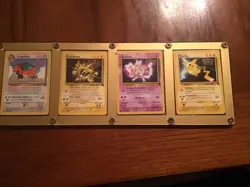 Pokemon TCG Pikachu Dragonite Mewtwo & Electabuzz Movie Promo Cards Full Set - Image 1