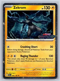 Zekrom (Paradox Rift Stamped) 066/182 Holo Miscellaneous Cards Pokemon Holo NM - Image 1