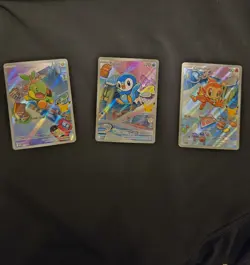 Pokemon Turtwig Chimchar Piplup 3-Card Lot First Partner Series 1 Gen 4 Sinnoh - Image 1