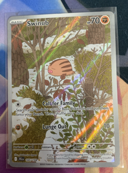 Swinub 165/159 - Illustration Rare - SV09: Journey Together - Pokemon TCG CARD - Image 1