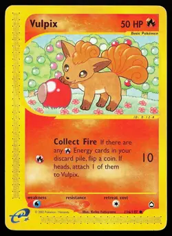 Vulpix 116/147 Common Aquapolis Pokemon Card - Image 1