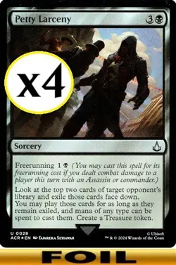 4x - Petty Larceny - FOIL #28 - x4 - Assassin's Creed - CUC NM MTG - Image 1