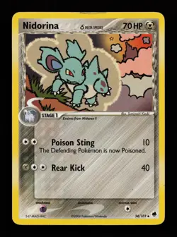 Nidorina 34/101 Uncommon Dragon Frontiers Pokemon Cards - Image 1