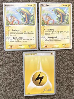 2006 Pokemon World Championships Electrike & Lightning Energy Card Lot Of 3 - Image 1