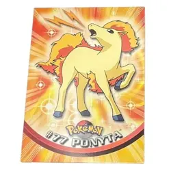Ponyta Pokemon Card Topps #77 TV Animation Edition Series Blue Logo - Image 1