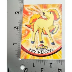 Ponyta Pokemon Card Topps #77 TV Animation Edition Series Blue Logo - Image 3