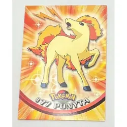 Ponyta Pokemon Card Topps #77 TV Animation Edition Series Blue Logo - Image 5