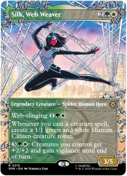 Silk, Web Weaver (Borderless) - 0215 - Marvel's Spider-Man MTG - NM/M - ShipsNow - Image 1