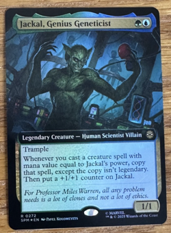 MTG Marvel Spider-Man, Jackal. Genius Geneticist - Extended Art Foil - Image 1