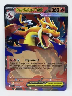 Mega Charizard Y ex 022/217 Ascended Heroes English Pokemon TCG NM - Image 1