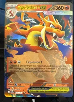Pokemon TCG Ascended Heroes Mega Charizard Y EX 022/217 Double Rare - Image 1