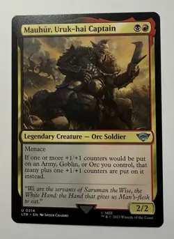 1x Mauhur, Uruk-hai Captain MTG The Lord of the Rings: Tales of Middle-Earth NM - Image 1