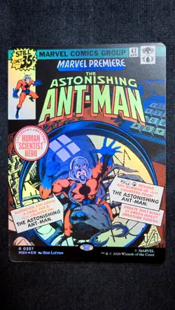 MTG Marvel Super Heroes MSH The Astonishing Ant-Man 397 FOIL Comic Borderless - Image 1