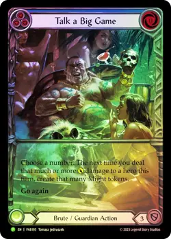 MTG RAINBOW FOIL Talk a Big Game(Calling) (Extened Art) Extended Art - Image 1