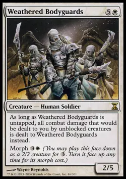 Weathered Bodyguards - Foil ~ Moderately Played Time Spiral MTG Magic UltimateMT - Image 1