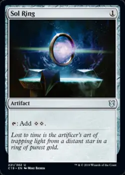 1x Sol Ring MTG - Commander 2019 - Light Play - Image 1
