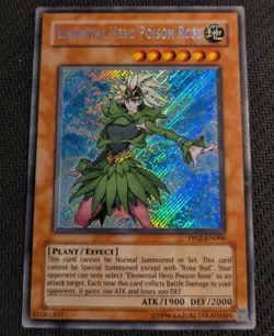 Yugioh Elemental Hero Poison Rose PP02-EN006 Secret Rare VLP! - Image 1