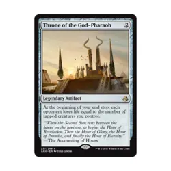 WOTC MtG Amonkhet Throne of the God-Pharaoh (R) EX - Image 1