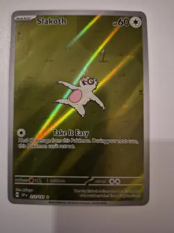 Pokemon TCG Slakoth Card 212/191 Surging Sparks Illustration Rare - Image 1