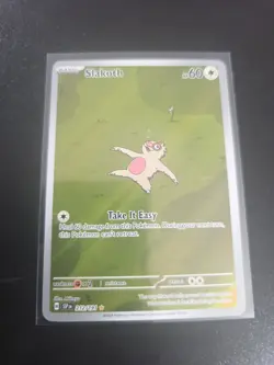 Pokemon TCG Slakoth Illustration Rare Holo Card Surging Sparks 212/191 - Image 1