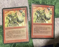 Magic: The Gathering Goblin Wizard Card Dark 1994 Rare Vintage - Image 1