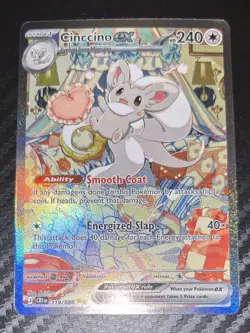 POKEMON TCG Chaos Rising CINCCINO EX SIR Special Illustration Rare Card 119/086 - Image 1