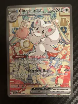 POKEMON TCG Chaos Rising CINCCINO EX SIR Special Illustration Rare Card 119/086 - Image 2
