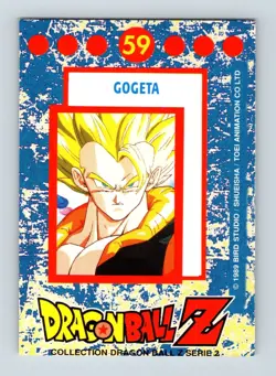Dragon BallL Z Gogeta 59 Panini Serie 2 Silver Series Card 1989 Amada - Image 2